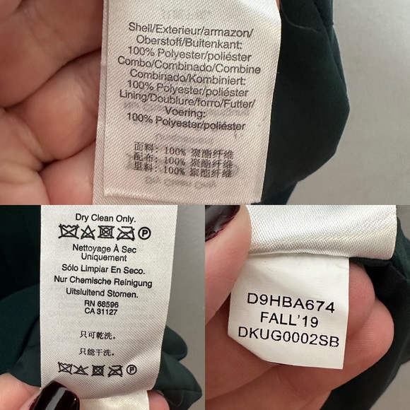 Donna Karan New York Piped Mini Dress in Emerald Green NEW - Picture 10 of 10